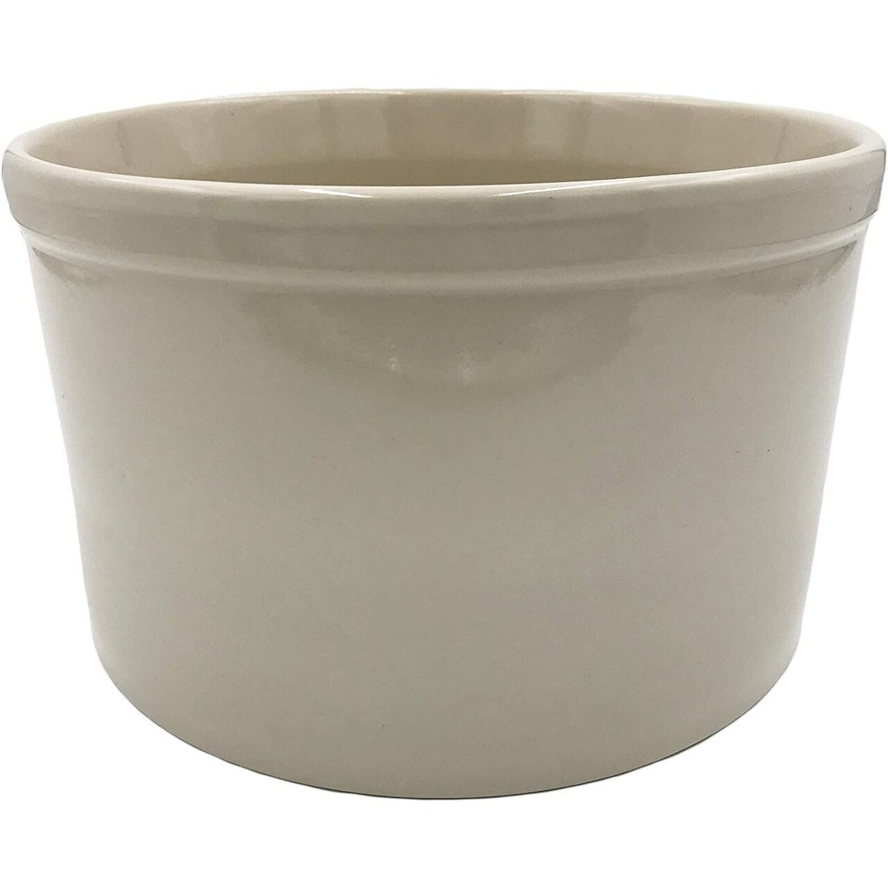 Ohio Stoneware Low Pickling Crock, Handmade for Food Preservation Fermentation Storage and Decor, Bristol 2 Quart